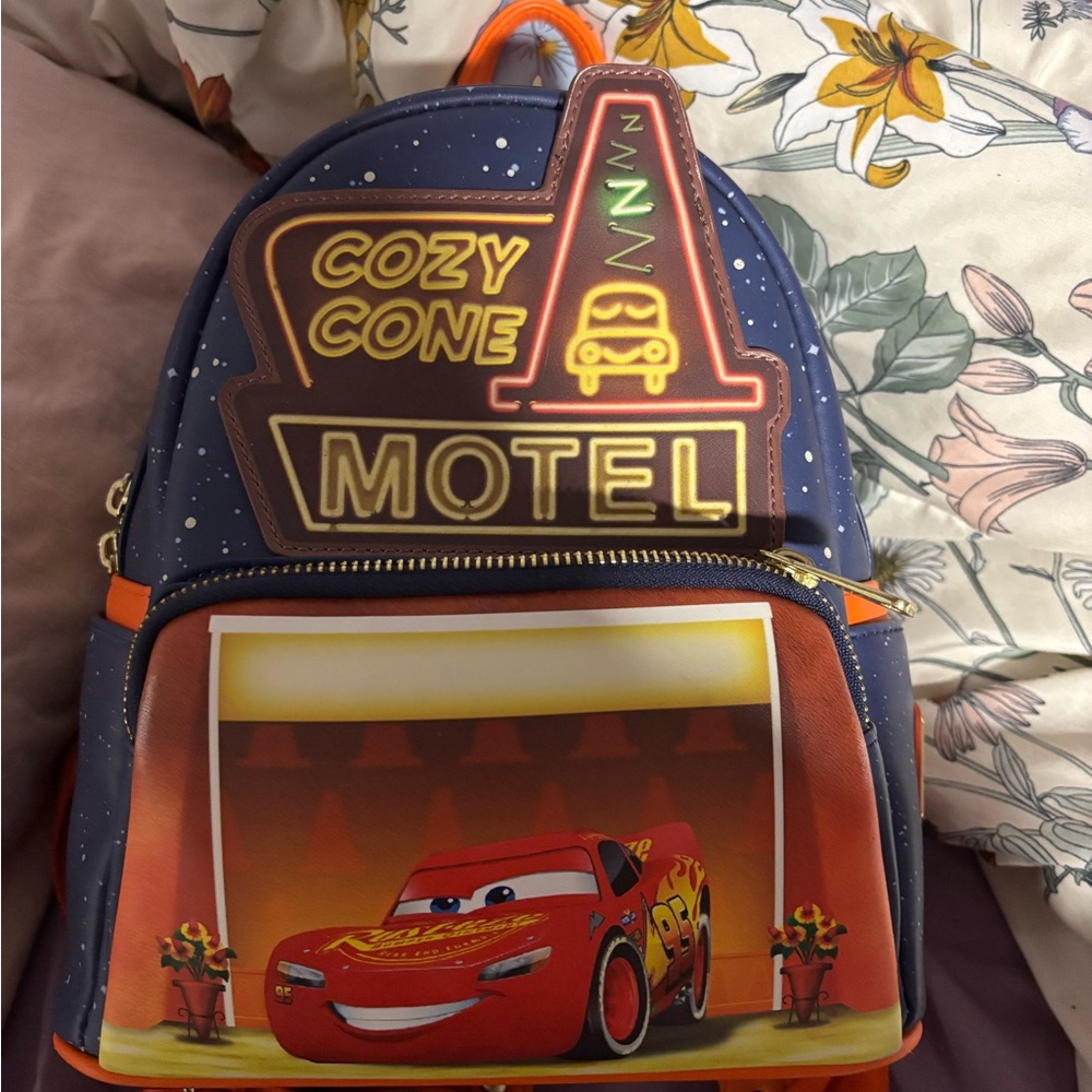 Loungefly Cozy Cone Motel Backpack - Blue and Orange